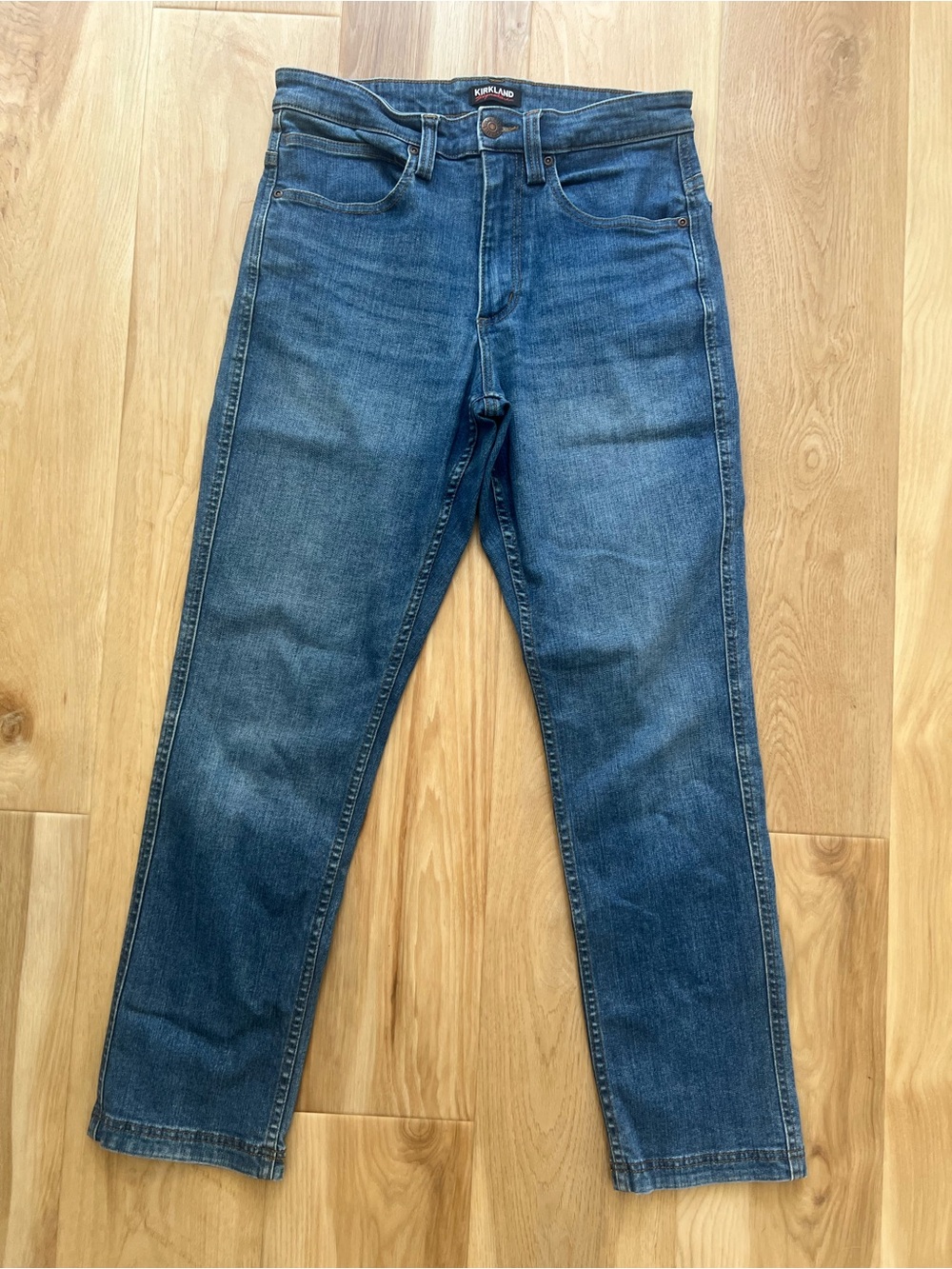 Kirkland Signature Men's Dark Blue Straight Jeans 32x30
